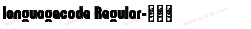 languagecode Regular字体转换